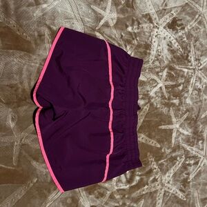Women's Purple Shorts with Pink Trim